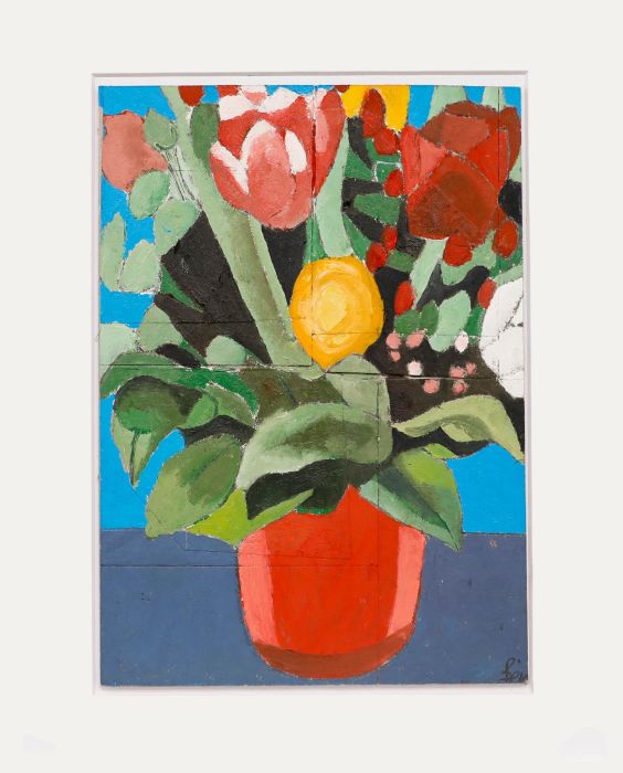 Ben Carrivick - Contemporary Oil, Summer Bloom in a Red Vase