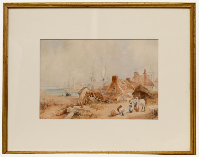 James Duffield Harding - Mid 19th Century Watercolour, The Fishing Village
