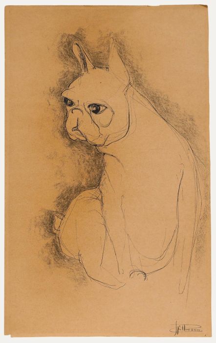 J. Pillmann - Mid 20th Century Pen and Ink Drawing, Sitting Patient