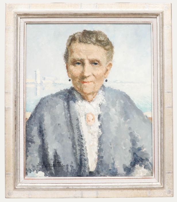 20th Century Oil - Lady With A Golden Brooch