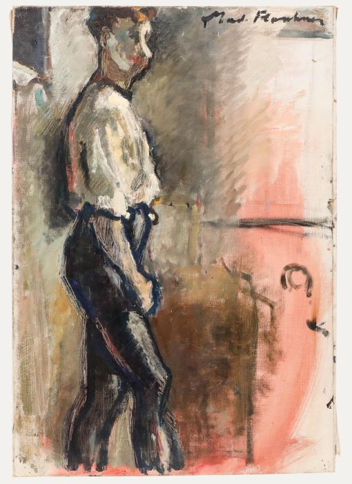 Madeleine Flaschner (1933-2022) - 20th Century Oil, Man in Profile