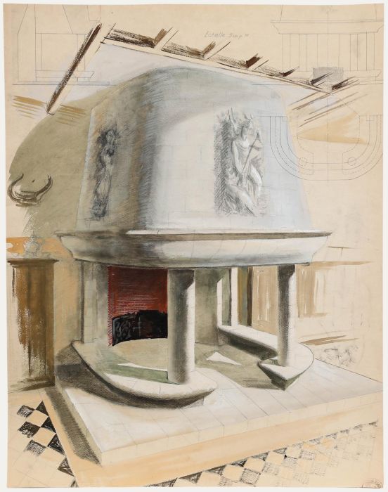 Pierre Neveu (b.1929) - Mid 20th Century Gouache, Echelle