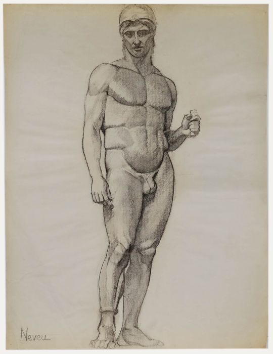 Pierre Neveu (b.1929) - Mid 20th Century Graphite Drawing, Academic Study X