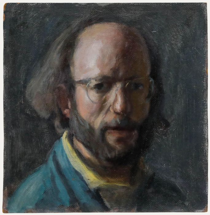 George Weissbort (1928-2013) - 20th Century Oil, Weissbort in a Yellow Shirt