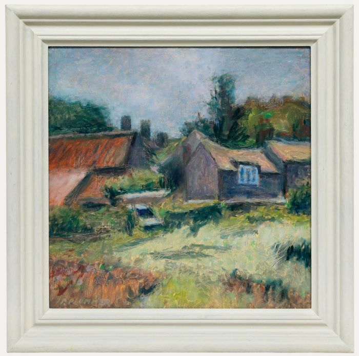 Pauline Plummer (b.1933) - Contemporary Oil, A View of the Farm