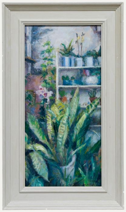 Pauline Plummer (b.1933) - Framed 20th Century Oil, Tropical Plants