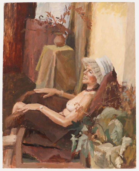 Pauline Plummer (b.1933) - 20th Century Oil, Sunkissed Nude