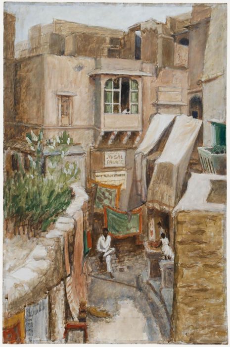 Pauline Plummer (b.1933) - 20th Century Oil, A Street in Rajasthan