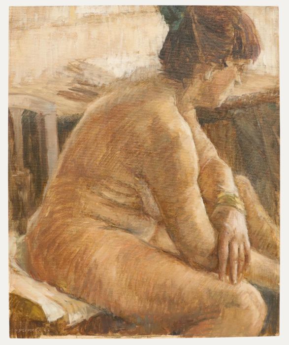 Pauline Plummer (b.1933) - 1993 Oil, Life Study