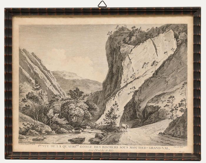 Texier after Alexis Nicolas Perignon - 18th Century Engraving, Moutier Gorge
