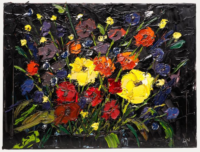 Daniel Nichols - Contemporary Oil, A Spray of Poppies