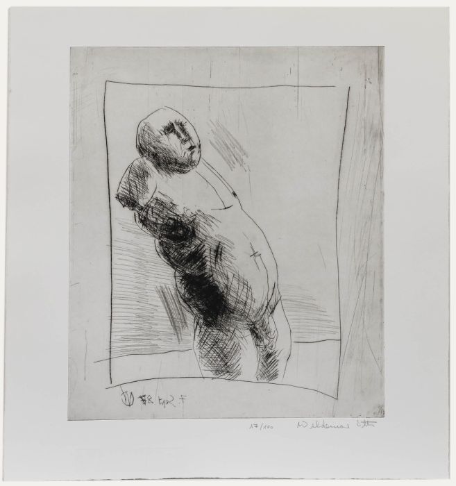 Waldemar Otto (1929-2020) - 1987 Etching, Nude Study
