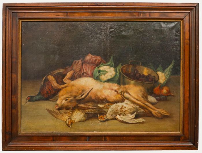 Early 20th Century Oil - Still Life with Cauliflower and Game