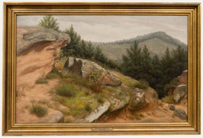 Framed Early 20th Century Oil - Palatinate Forest