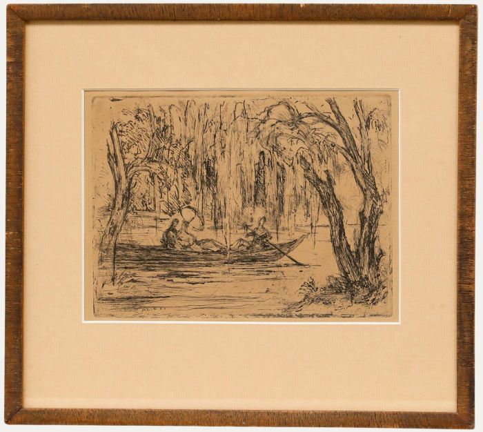 Hans Meid (1883-1957) - 1925 Etching, Boating