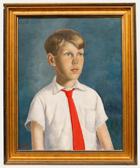 Thomas Saunders Nash (1891-1968) - Framed Oil, Portrait of the Artist's Son