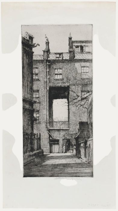 Nathaniel Sparks RE (1880-1956) - Early 20th Century Etching, Essex Court