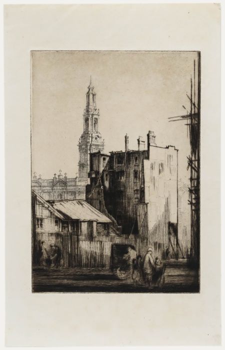 Nathaniel Sparks RE (1880-1956) - Early 20th Century Etching, St Mary le Strand