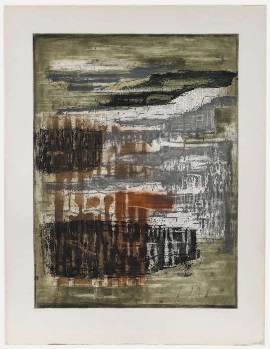 Betty Connal Peebles (1935-1999) - 20th Century Collagraph, Flux