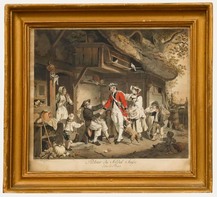 After Sigmund Freudenberger (1745-1801) - Etching, Return of the Soldier