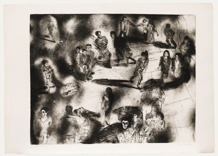 Toni Martina RE (1956-2017) - 20th Century Etching, People Watching
