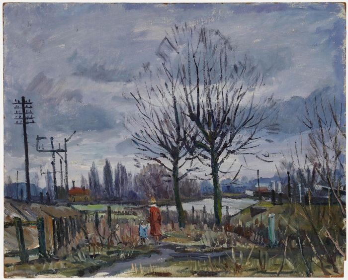 Derek Arthur Ede (1922-1983) - Mid 20th Century Oil, A Winter Walk