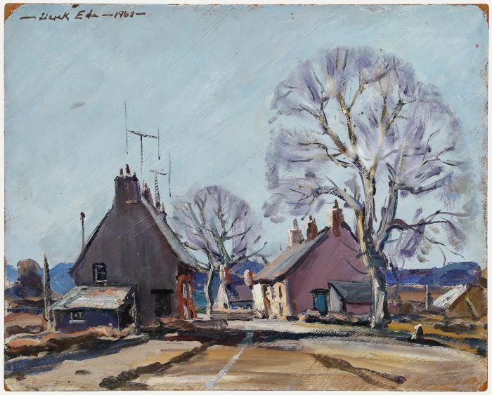 Derek Arthur Ede (1922-1983) - Mid 20th Century Oil, Country Road, Bucks