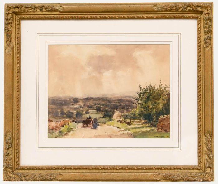 George Graham (1881-1949) - English School 1913 Watercolour, Down to the Valley