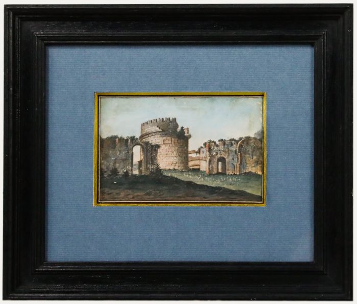 Italian School 19th Century Watercolour - The Tomb of Caecilia Metella