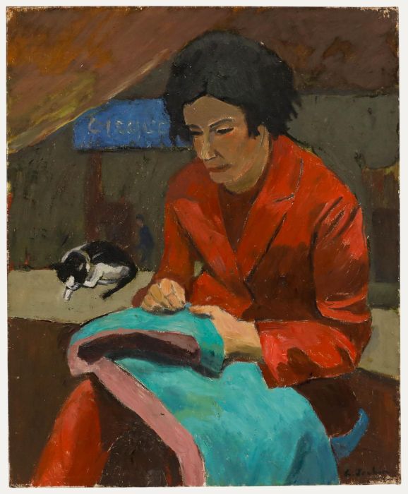 Georges Joubin (1888-1983) - Mid 20th Century Oil, Mending