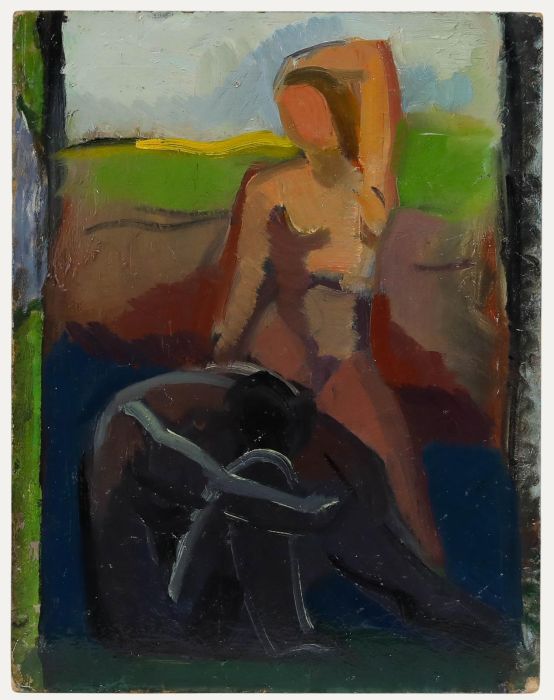 20th Century Oil - Nude Couple