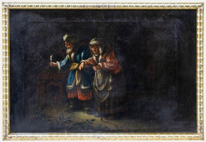 Framed Early 19th Century Oil - By Candlelight