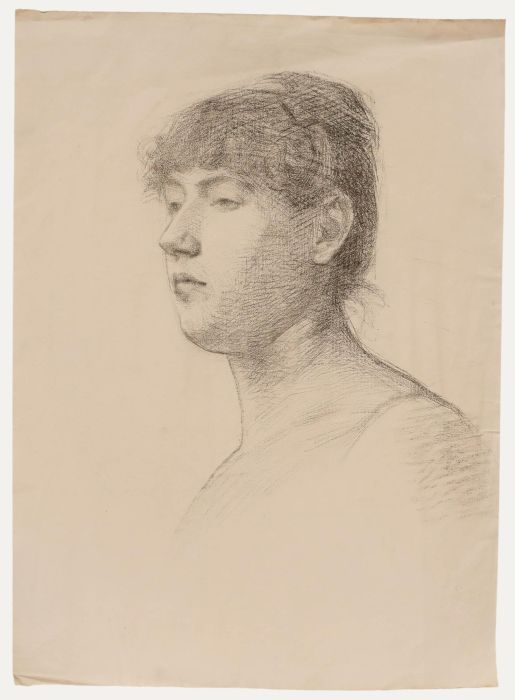Early 20th Century Graphite Drawing - Pensive Life Study