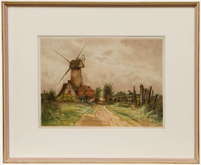 William Tatton Winter - Early 20th Century Etching, St Martin's Mill, Canterbury