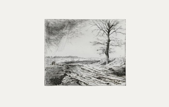 Jean-Pierre Cornet (b.1925) - Mid 20th Century Etching, A Winter's Walk