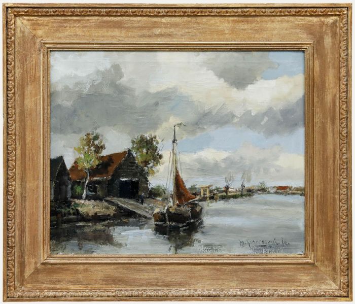 Hendrik Cornelis Kranenburg Jr. (1917-1987) - Oil, Loading the Barge