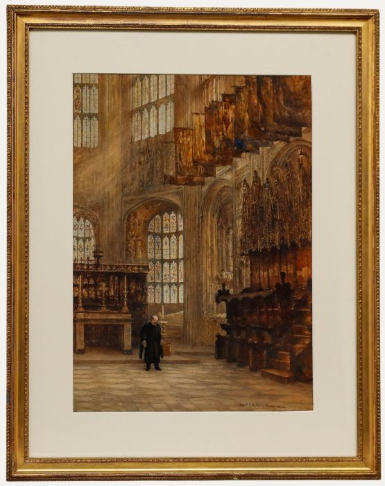 Samuel John Hodson - Framed 1904 Watercolour, The Chapel of Henry VII