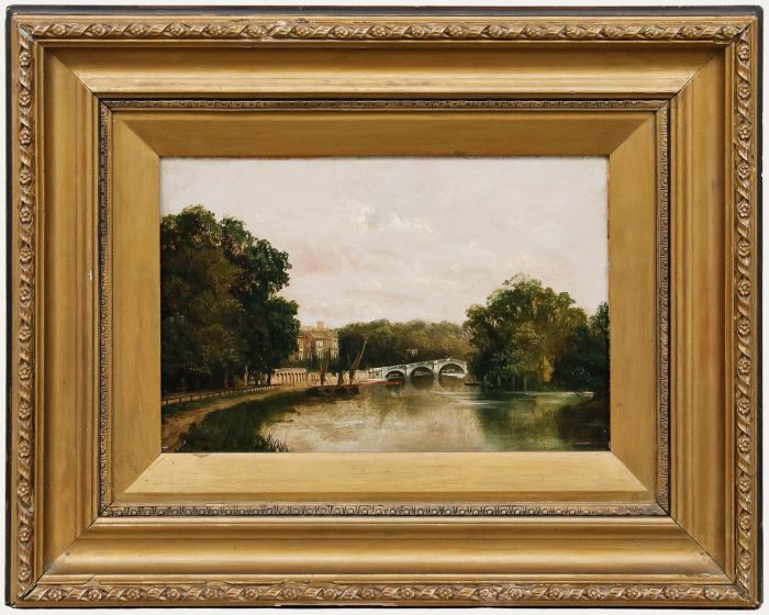 James Isiah Lewis (1860-1934) - Late 19th Century Oil, Richmond Bridge
