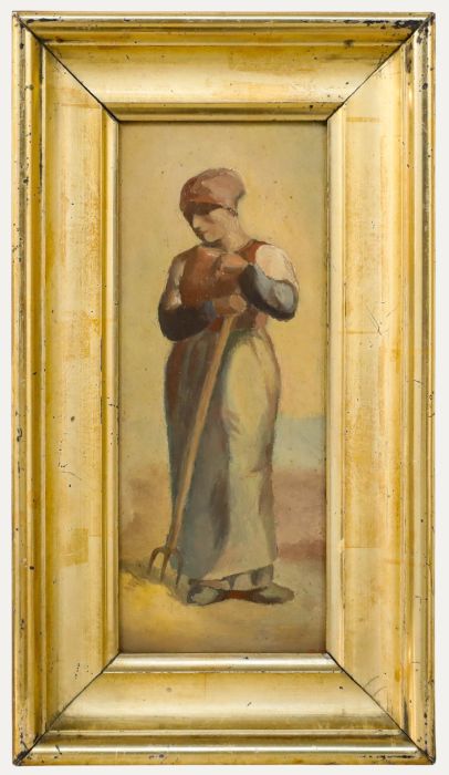 After Jean Francois Millet - Framed Early 20th Century Oil, The Herb Burner