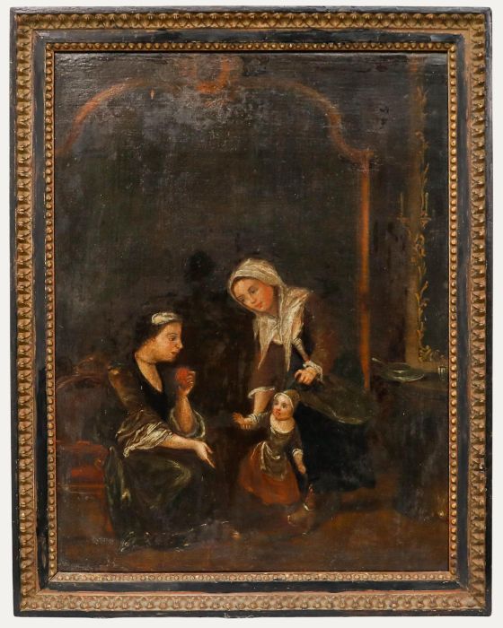 Dutch School 18th Century Oil - First Steps