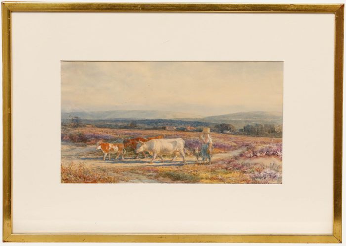Henry Brittan Willis - Mid 19th Century Watercolour, Cattle on Wotton Common