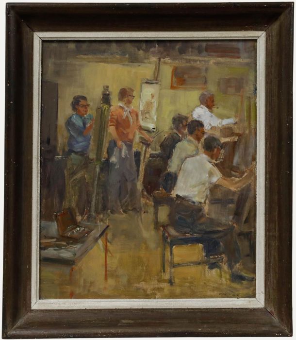 Frederick Donald Blake (1908-1997) - Camberwell School Oil, The Art Class