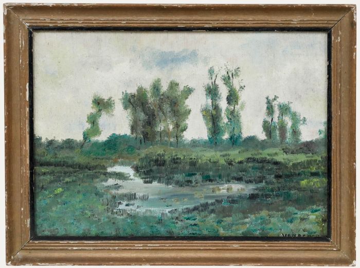 Vanbeveren - Early 20th Century Oil, By the Pond