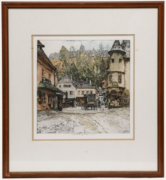 Luigi Kasimir (1881-1962) - Framed 1926 Etching, View of Greinwinter