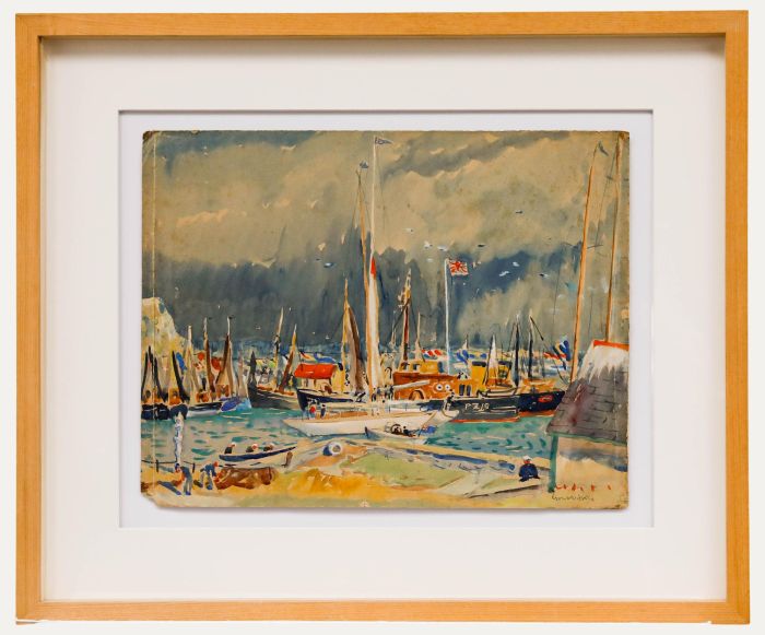 William Lyons Wilson (1892-1981) - Watercolour, Cornish Harbour Scene