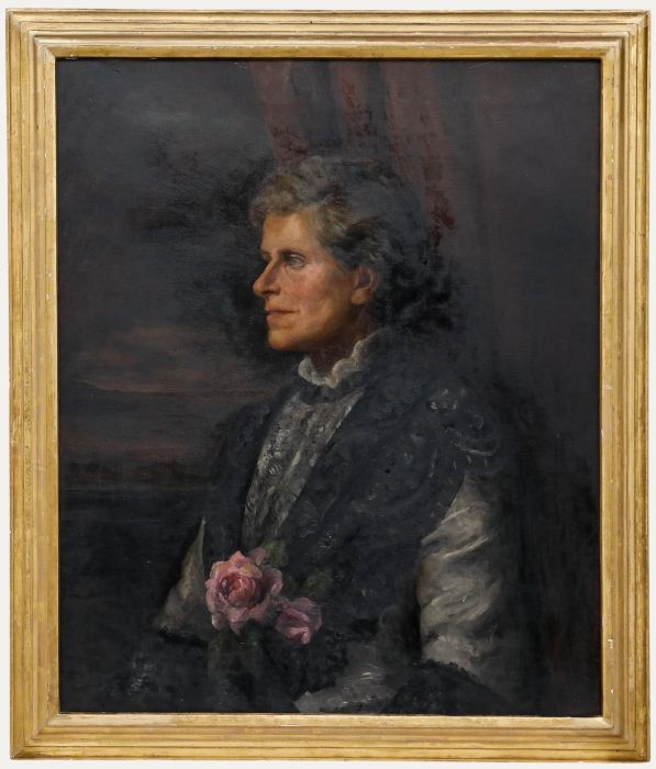 Framed Early 20th Century Oil - Portrait of Mrs Preston