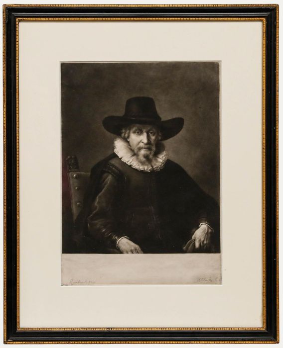 Richard Houston after Ferdinand Bol - 18th Century Mezzotint, Head of an Old Man