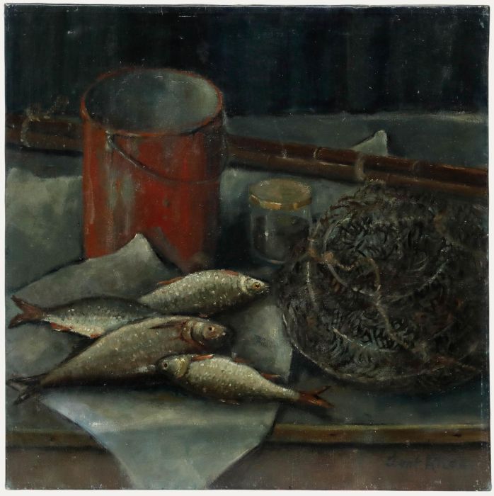 Henk Rhee (1914-1999) - 20th Century Oil, Fisherman's Tackle