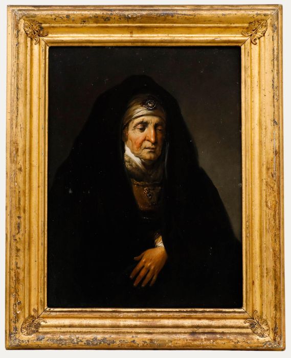 After Christian Wilhelm Ernst Dietrich (1712-1774) - Oil, Rembrandt's Mother