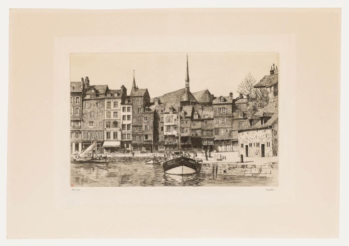 20th Century Etching - Honfleur Harbour
